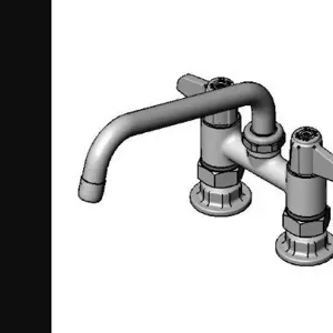 T&S 5F-4DLS08 Faucet, 4 Inch, Deck Mt., Swivel Base, 8 Inch Swing Nozzle | AU2MYX