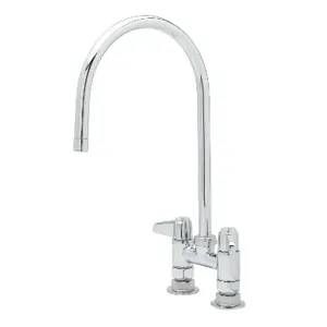 T&S 5F-4DLS09 Faucet, 4 Inch, Deck Mt., Swivel Base, 9 Swivel Gooseneck | AU2MYY