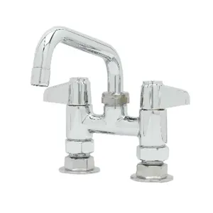 T&S 5F-4DLX06 Faucet, Deck Mt., 4 Inch Centers, 6 Inch Swing Nozzle | AU2MZF