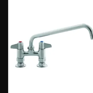 T&S 5F-4DLX12 Faucet, Deck Mt., 4 Inch Centers, 12 Inch Swing Nozzle | AU2MZJ