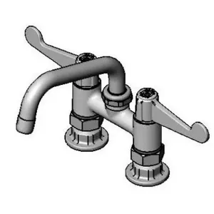 T&S 5F-4DWS06 Faucet, 4 Inch, Deck Mt., Swivel Base, 6 Inch Swing Nozzle | AU2MZP