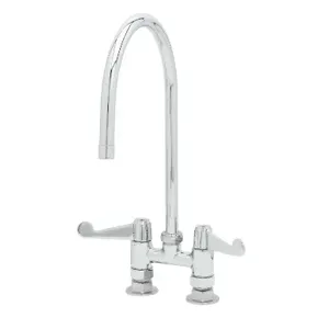 T&S 5F-4DWS09 Faucet, 4 Inch, Deck Mt., Swivel Base, 9 Inch Swivel Gooseneck | AU2MZR