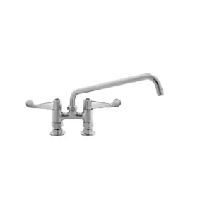 T&S 5F-4DWX10 Faucet, 4 Inch, Deck Mount, Swivel, 10 Inch Swing Nozzle | AU2MZY