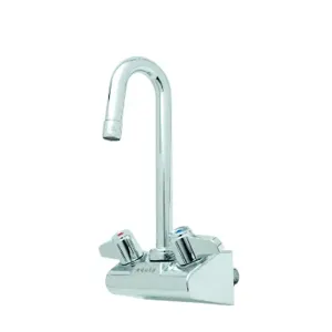 T&S 5F-4WLX03-VF05 Faucet, 4 Inch, Wall Mount, With 3 Inch Swivel Gooseneck | AU2NAC