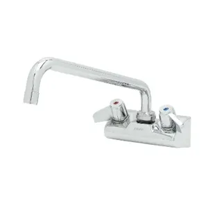 T&S 5F-4WLX12 Faucet, 4 Inch, Wall Mt., With 12 Inch Swivel Nozzle, 2.2GPM Aerator | AU2NAH