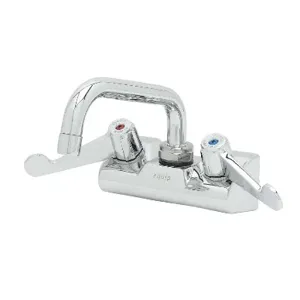 T&S 5F-4WWX06 Faucet, 4 Inch, Wall Mt., With 6 Inch Swing Nozzle, 4 Inch Wrist Handles | AU2NAM