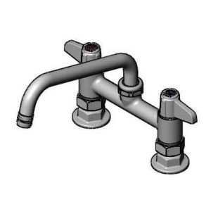 T&S 5F-6DLS08A Faucet, Deck Mt., 6 Inch, 8 Inch Swing Nozzle, 2.2 GPM Aerator | CE4ZTB