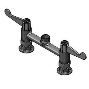 T&S 5F-7DWS00 Faucet, 7 Inch Deck Mt., Swivel Outlet, Less Nozzle, 4 Inch Wrist Handles | CE4ZTE