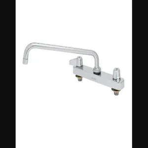 T&S 5F-8CLX10 Workboard Faucet, 8 Inch, Deck Mt., With 10 Inch Swing Nozzle | AU2NAW