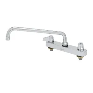 T&S 5F-8CLX12 Workboard Faucet, 8 Inch, Deck Mt., 12 Inch Swing Nozzle, Lever Handles | AU2NAX