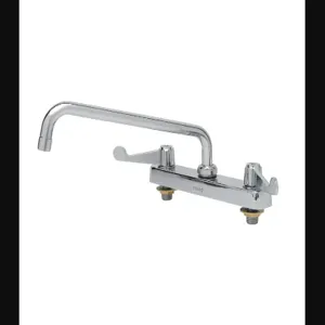 T&S 5F-8CWX10 Workboard Faucet, Deck Mount, 10 Inch Swing Nozzle, 4 Inch Wrist-Action Handles | AU2NBC