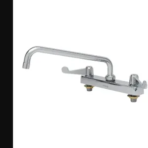 T&S 5F-8CWX12 Workboard Faucet, Deck Mount, 12 Inch Swing Nozzle, 4 Inch Wrist-Action Handles | AU2NBD