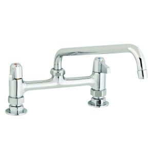 T&S 5F-8DLS08A Faucet, Deck Mt., 8 Inch, 8 Inch Swing Nozzle, 2.2 GPM Aerator | CE4ZTH