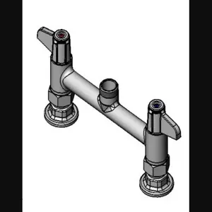 T&S 5F-8DLX00 Faucet, 8 Inch Centers, Deck Mt., Less Spout | AU2NBP