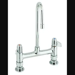 T&S 5F-8DLX03 Faucet, 8 Inch Centers, Deck Mt., 3 Inch Spout | AU2NBQ