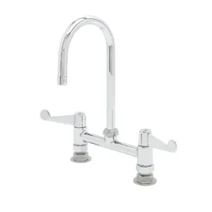 T&S 5F-8DWS05A Faucet, Deck Mount, 5-1/2 Inch Swivel Gooseneck, 2.2 GPM Aerator | CE4ZTL