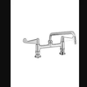 T&S 5F-8DWS08 Faucet, 8 Inch, Deck Mt., Wrist Handles, 8 Inch Swing Nozzle | AU2NCE