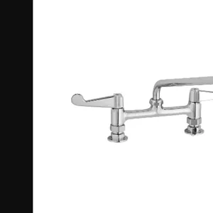 T&S 5F-8DWS10 Faucet, 8 Inch, Deck Mt., Wrist Handles, 10 Inch Swing Nozzle | AU2NCG