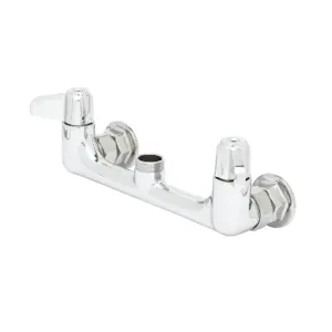 T&S 5F-8WLB00 Faucet, Wall Mt., 8 Inch, Lever Handles, 1/2 Inch BSPP Inlets, Less Nozzle | AU2NCP