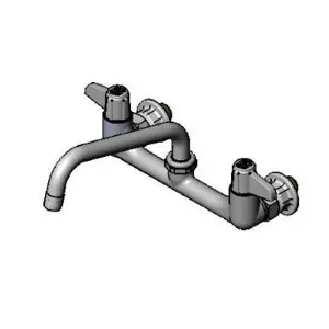 T&S 5F-8WLB08 Faucet, Wall Mt., 8 Inch, Lever Handle | AU2NCT