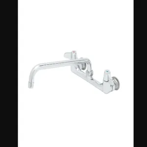 T&S 5F-8WLB12 Faucet, Wall Mt., 8 Inch, Lever Handle, 12 Inch Swing Nozzle, 1/2 Inch BSPP Inlet | AU2NCV