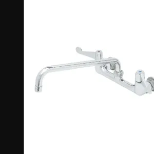 T&S 5F-8WWB12 Faucet, 8 Inch, Wall Mount, 4 Inch Wrist-Action Handles, 12 Inch Swing Nozzle | AU2NDT