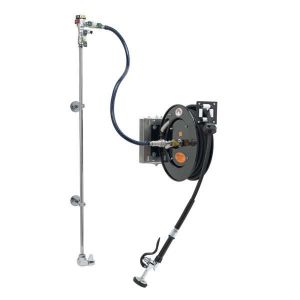 T&S 5HR-232-01WE2 Hose Reel System, Single-Temp Wall Mount Base Faucet, 3/8 Inch x 35 Feet Hose | CE4ZTW