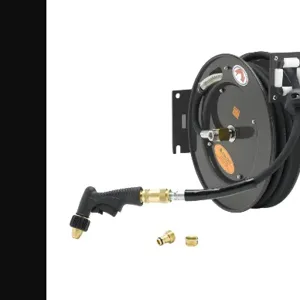 T&S 5HR-232-09 Hose Reel, Open, 3/8 Inch Dia. Hose, With Water Gun, 35 Feet x 3/8 Inch Hose | AU2NEM