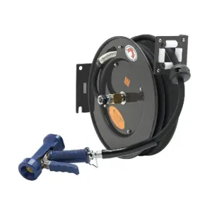 T&S 5HR-232-12-A Hose Reel, Open, 3/8 Inch x 35 Feet ID Hose, Front Trigger Water Gun | AU2NEQ