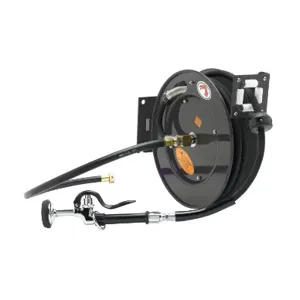 T&S 5HR-242-01-GH Hose Reel, Open, Powder Coated Steel, 3/8 Inch x 50 Feet Hose, 5SV-WH | AU2NEX