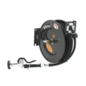 T&S 5HR-242-01 Hose Reel, Open, Powder Coated Steel, 50 Feet x 3/8 Inch ID Hose | AU2NEV