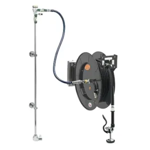 T&S 5HR-242-01WE2 Hose Reel System, Single-Temp Wall Mount Base Faucet, 3/8 Inch x 50 Feet Hose | CE4ZUA