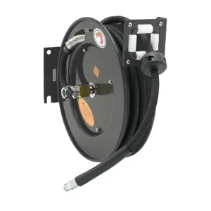 T&S 5HR-242-A Hose Reel, Open, Steel, 3/8 Inch ID x 50 Feet Hose, Reducing Adapter | AU2NFC