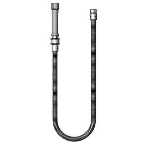 T&S B-0044-H-SWV Flexible Hose, Stainless Steel, 44 Inch, With Gray Handle And PRSV Swivel | AV3LRD