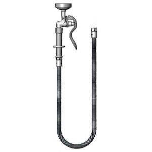 T&S B-0044-H3 Hose, 44 Inch, Flexible, With Adapter and Spray Valve | AV3LRJ