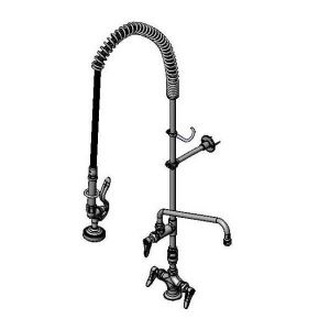 T&S B-0113-12-CRVB Pre-Rinse Faucet, Single Deck Mount, Add-On Faucet, Swing Nozzle, Vacuum Breaker | AV3LYH