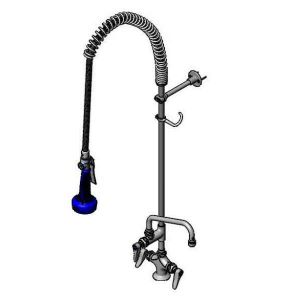 T&S B-0113-A08-B08C Pre-Rinse Faucet, Single Hole Base, 8 Inch Add-On Faucet, 18 Inch Flex Lines | AV3LYV