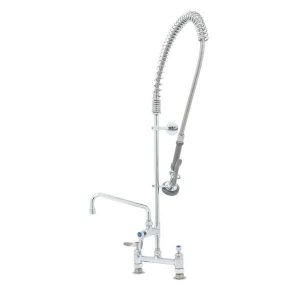 T&S B-0123-ADF10-B Pre-Rinse Faucet, Deck Mount Base, 8 Inch Centers, 10 Inch Add-On Faucet | AV3MDD