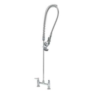 T&S B-0123 Pre-Rinse Faucet, Spring Action, Deck Mount Base, 8 Inch Centers, Spray Valve | AV3MBY