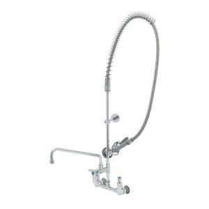 T&S B-0133-01-CR Pre-Rinse Faucet, Spring Action, 8 Inch Wall Mount, Add-On Faucet | AV3MFK