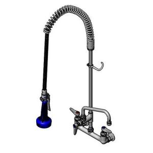 T&S B-0133-A08-08 Pre-Rinse Faucet, Spring Action, Wall Mount Base, 8 Inch Centers | AV3MHA