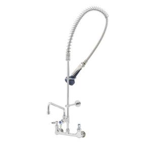 T&S B-0133-A12-B08 Pre-Rinse Faucet, Spring Action, 8 Inch Wall Mount Base, 12 Inch Add-On | AV3MHL