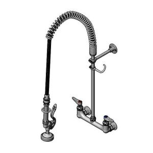 T&S B-0133-B-SWV Pre-Rinse Faucet, Spring Action, 8 Inch Wall Mount Base, And Swivel | AV3MJX