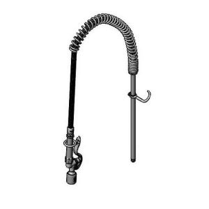 T&S B-0133-C-LB Pre-Rinse Faucet Unit, 44 Inch Flex Hose, Spray Valve, Spring, 18 Inch Riser | AV3MKV