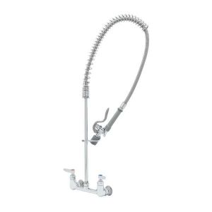 T&S B-0133-C Pre-Rinse Faucet, Spring Action, Wall Mount Base, 8 Inch Centers | AV3MKU