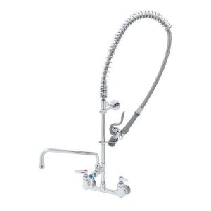 T&S B-0152-14-CRBCT Pre-Rinse Faucet, 8 Inch Wall Mount, Ceramas, 14 Inch Swing Nozzle | AV3MND