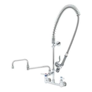 T&S B-0154-CR-C Pre-Rinse Faucet, 8 Inch Wall Mount, Ceramas | AV3MNG