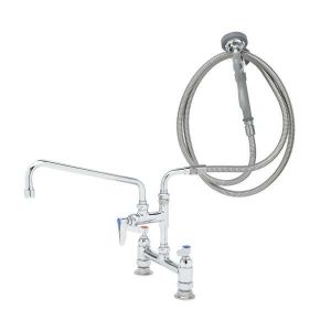 T&S B-0175-04 Pre-Rinse Faucet, 8 Inch Deck Mount Base, Add-On Faucet | AV3MQT