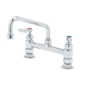 T&S B-0220-061X Mixing Faucet, Deck Mt., 8 Inch, Eternas, 10 Inch Swing Nozzle, Lever Handles | AV3MYZ