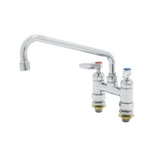 T&S B-0225-61X-CCCR Double Pantry Base Faucet, 4 Inch, Swivel Outlet, Deck Mt., Ceramas | AV3NAJ